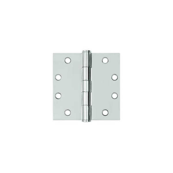 S45U26 HD Square Hinges Polished Chrome, 10PK